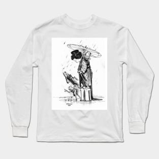 geisha rain the frog Long Sleeve T-Shirt